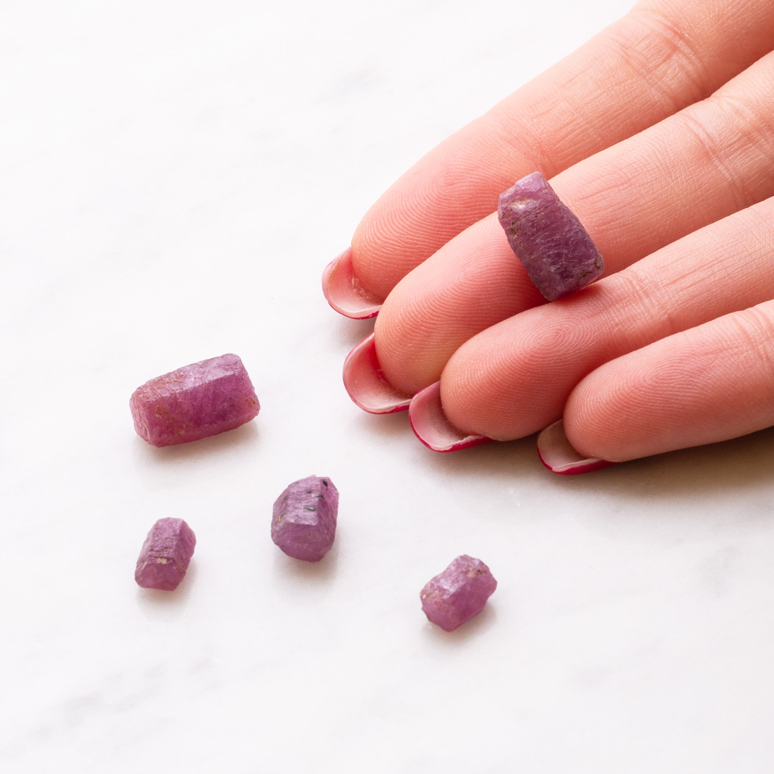 Natural Rough Ruby Crystals Undrilled