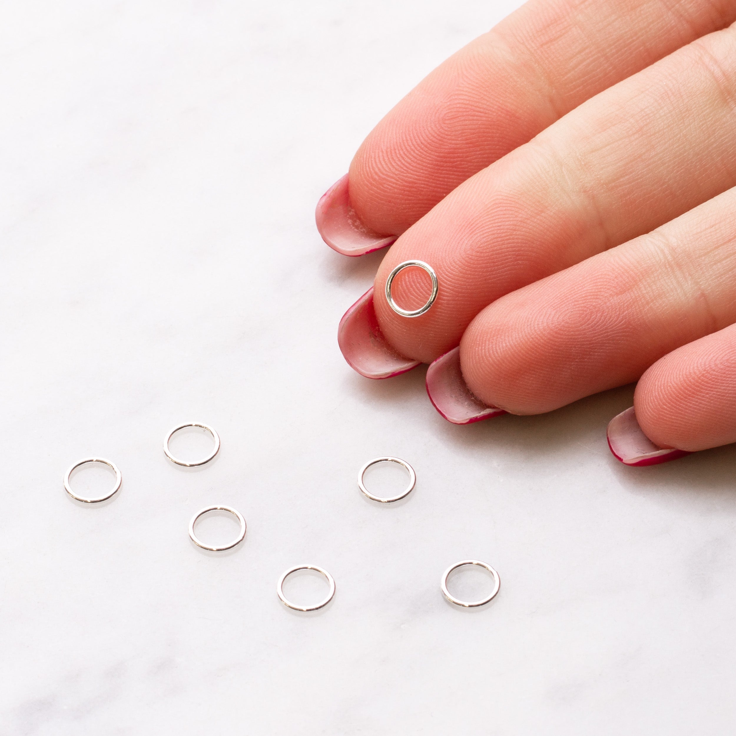 Sterling Silver 6mm Closed Jump Rings
