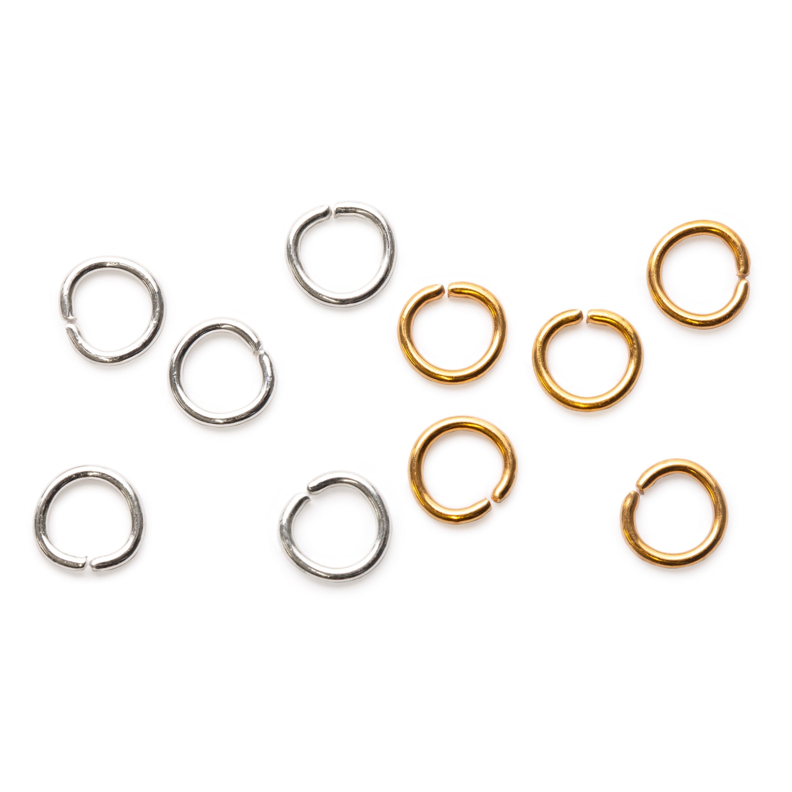Plated 7mm Round Jump Rings pk50