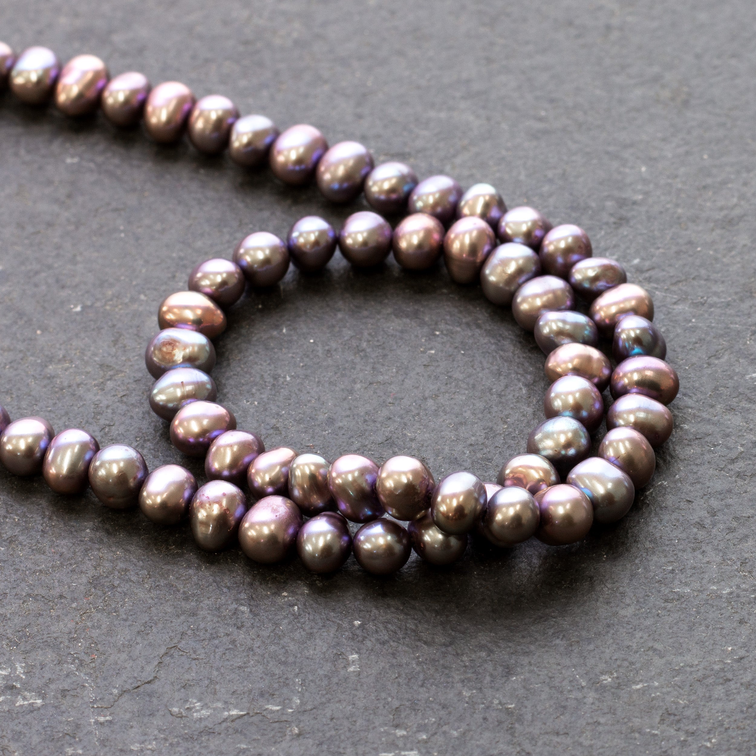 Cultured Freshwater Peacock Potato Pearls Approx 4mm