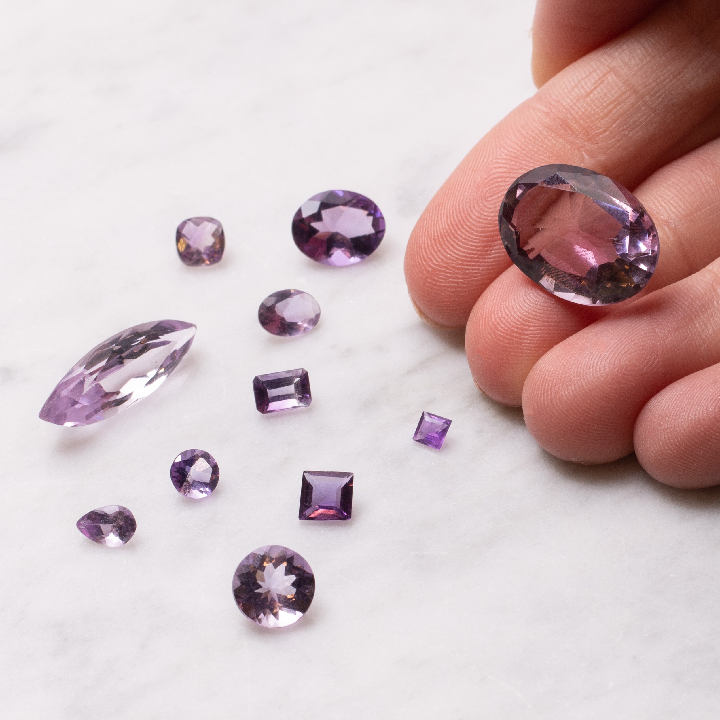 Brazilian Amethyst Faceted Stones