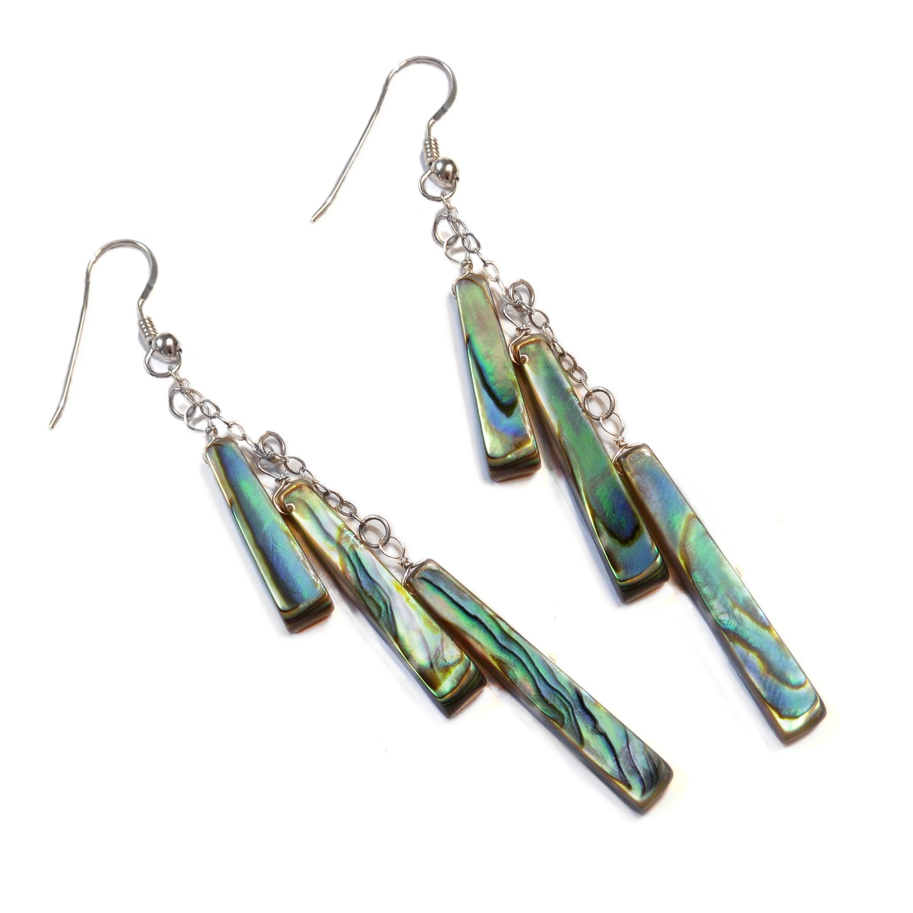 Paua Shell Tapered Gemstone Bead Set With 13 Pieces