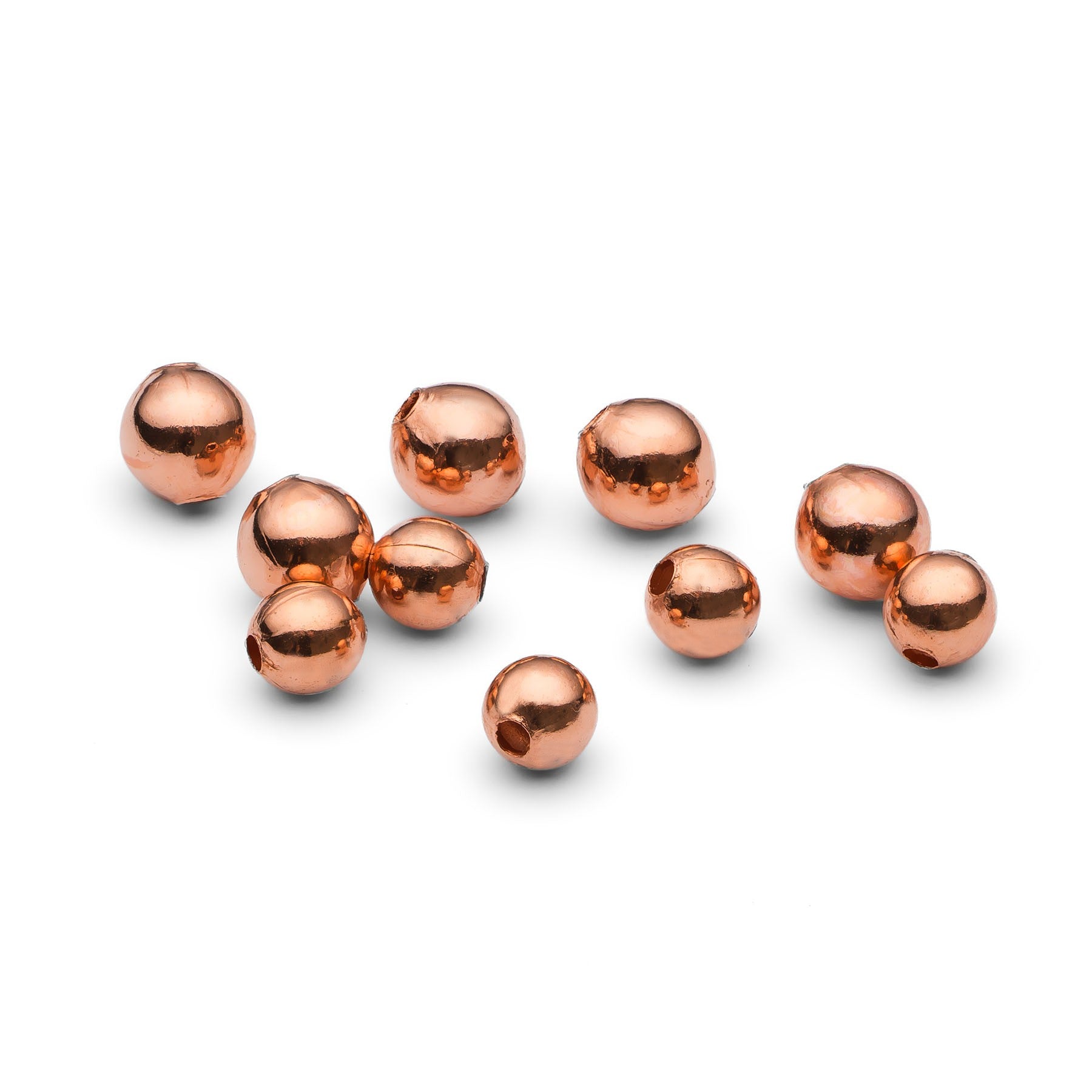 Plain Round Copper Beads pk100