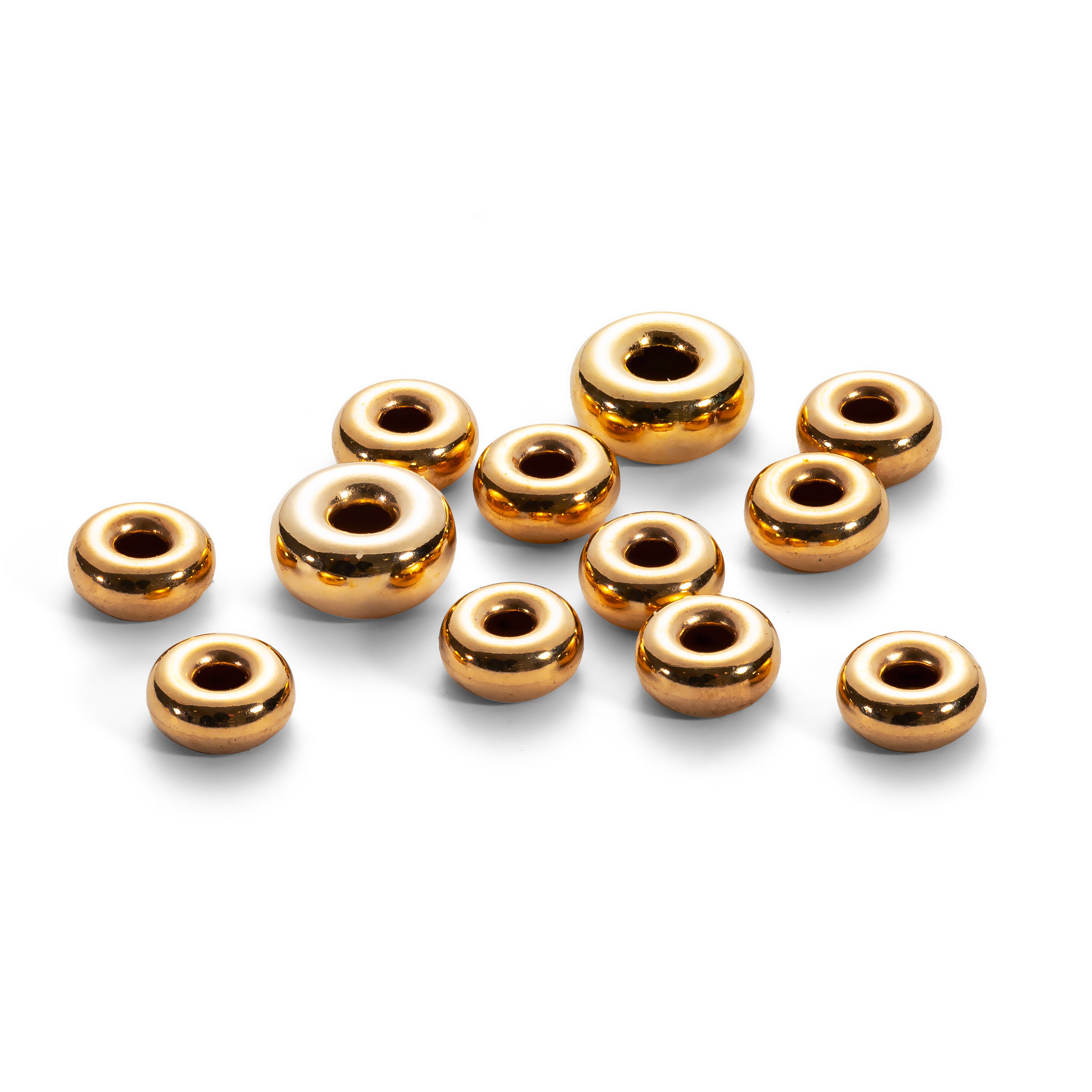 9ct Gold Flat Heishi Beads