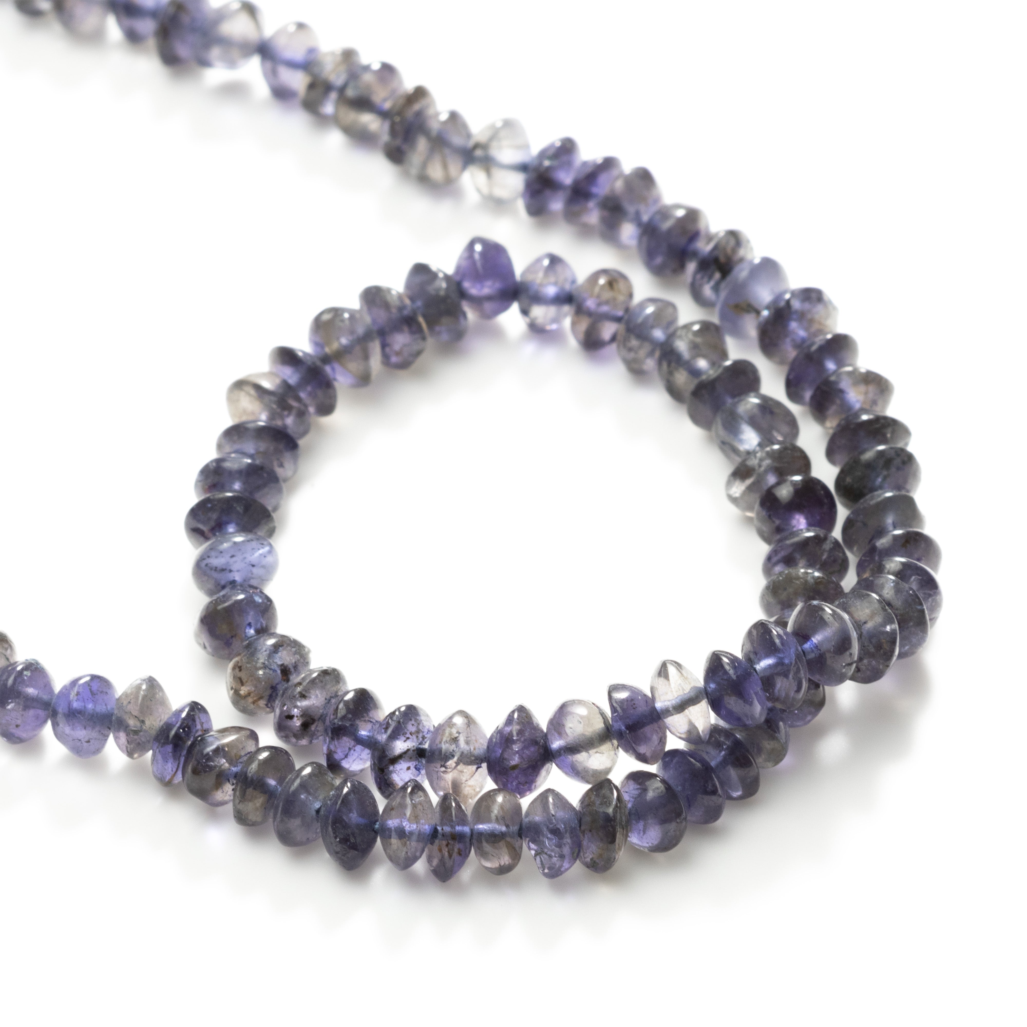 Iolite Rondelle Beads Approx 5mm