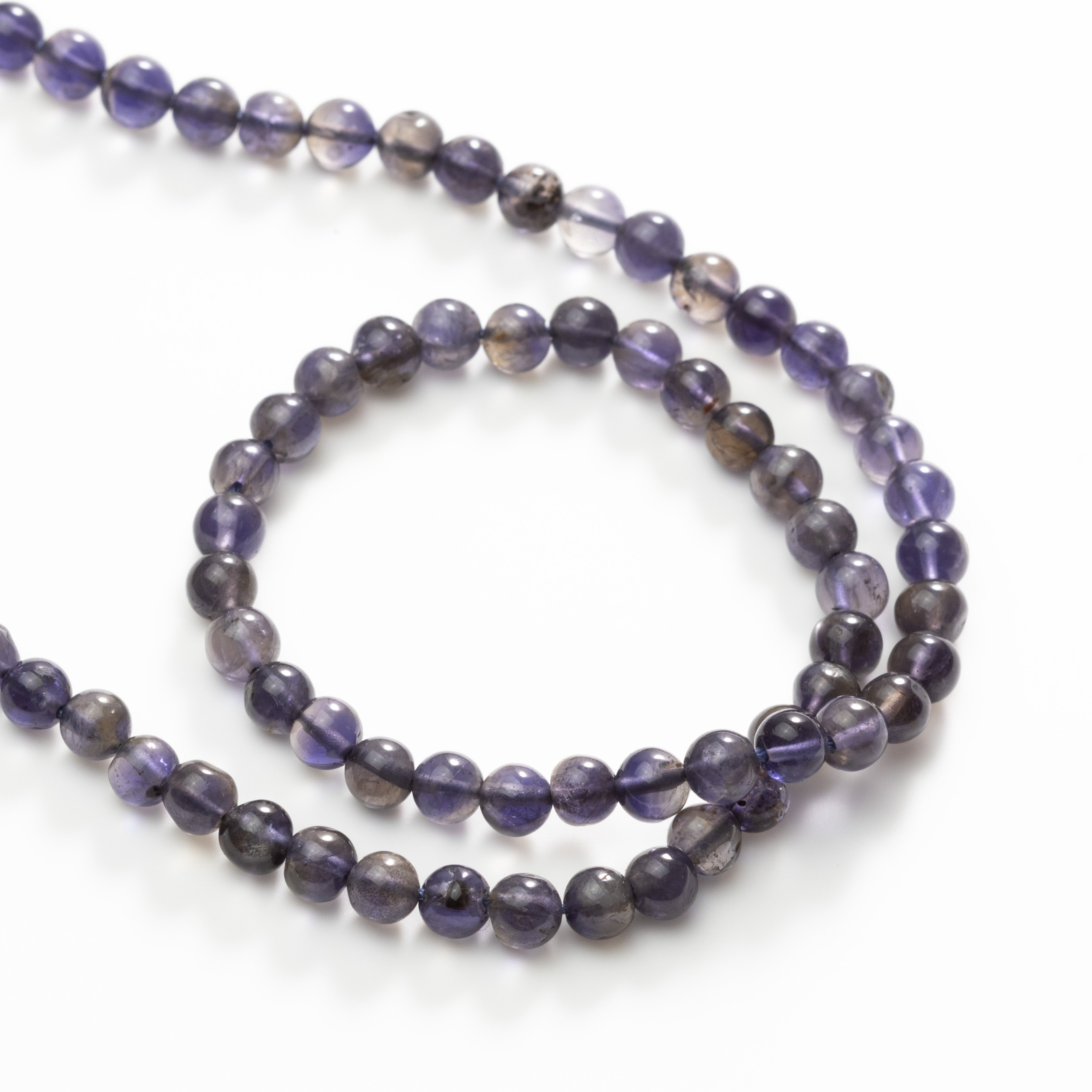 Iolite Round Beads Approx From 3.5mm