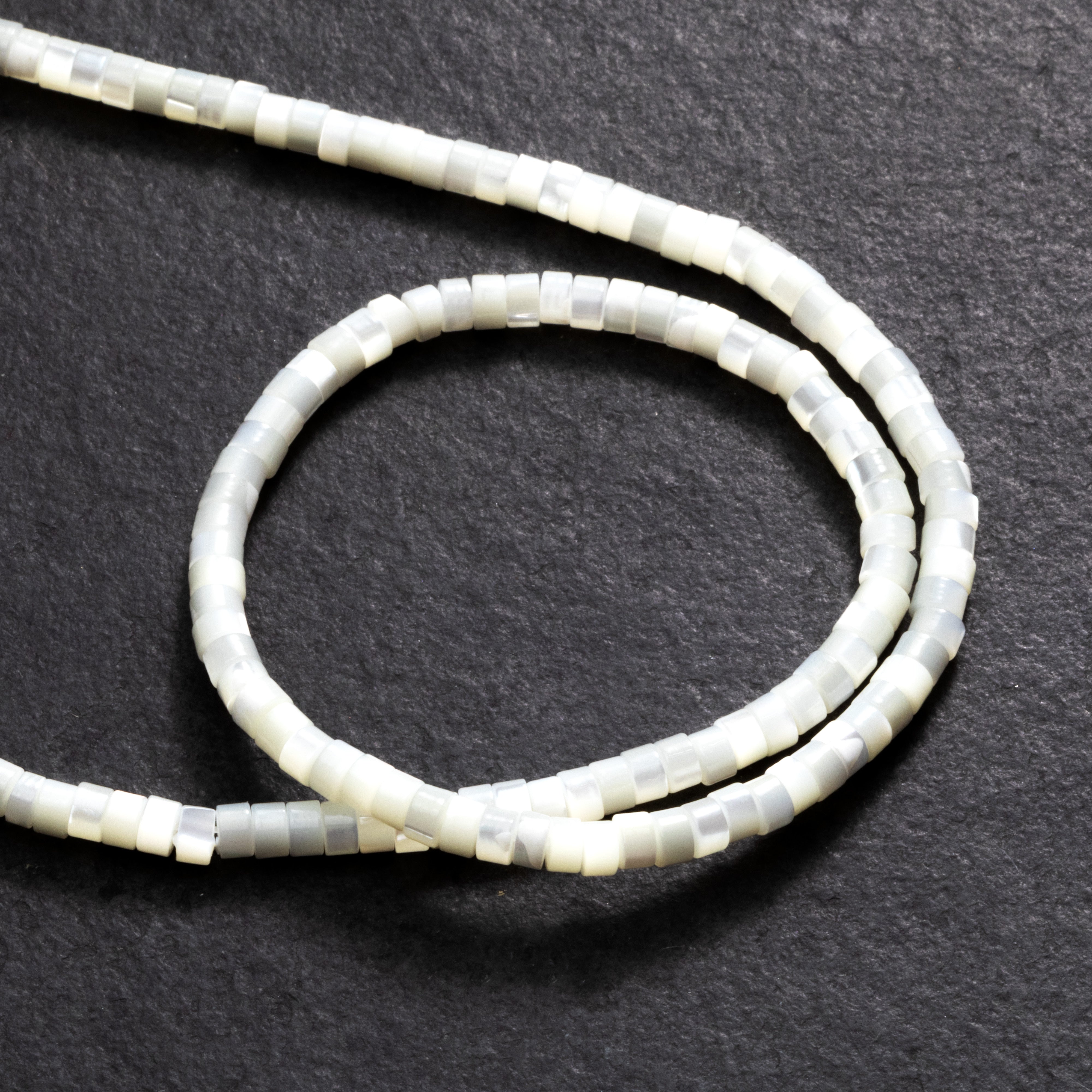 Heishi Rondelle Mother of Pearl Beads