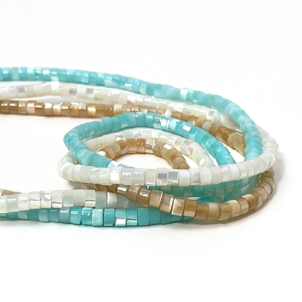 Heishi Rondelle Mother of Pearl Beads