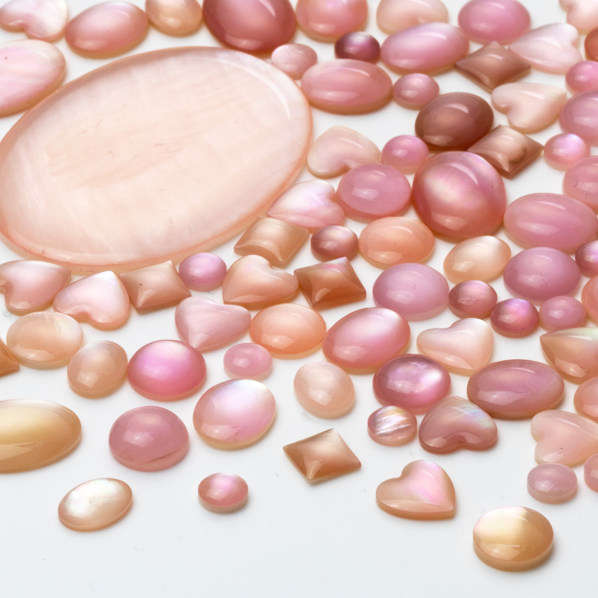 Pink Mother Of Pearl Cabochons