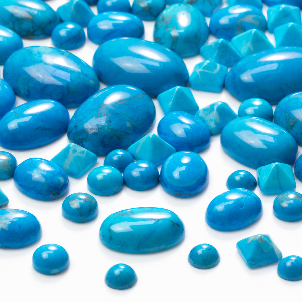 Turquoise Howlite Cabochons