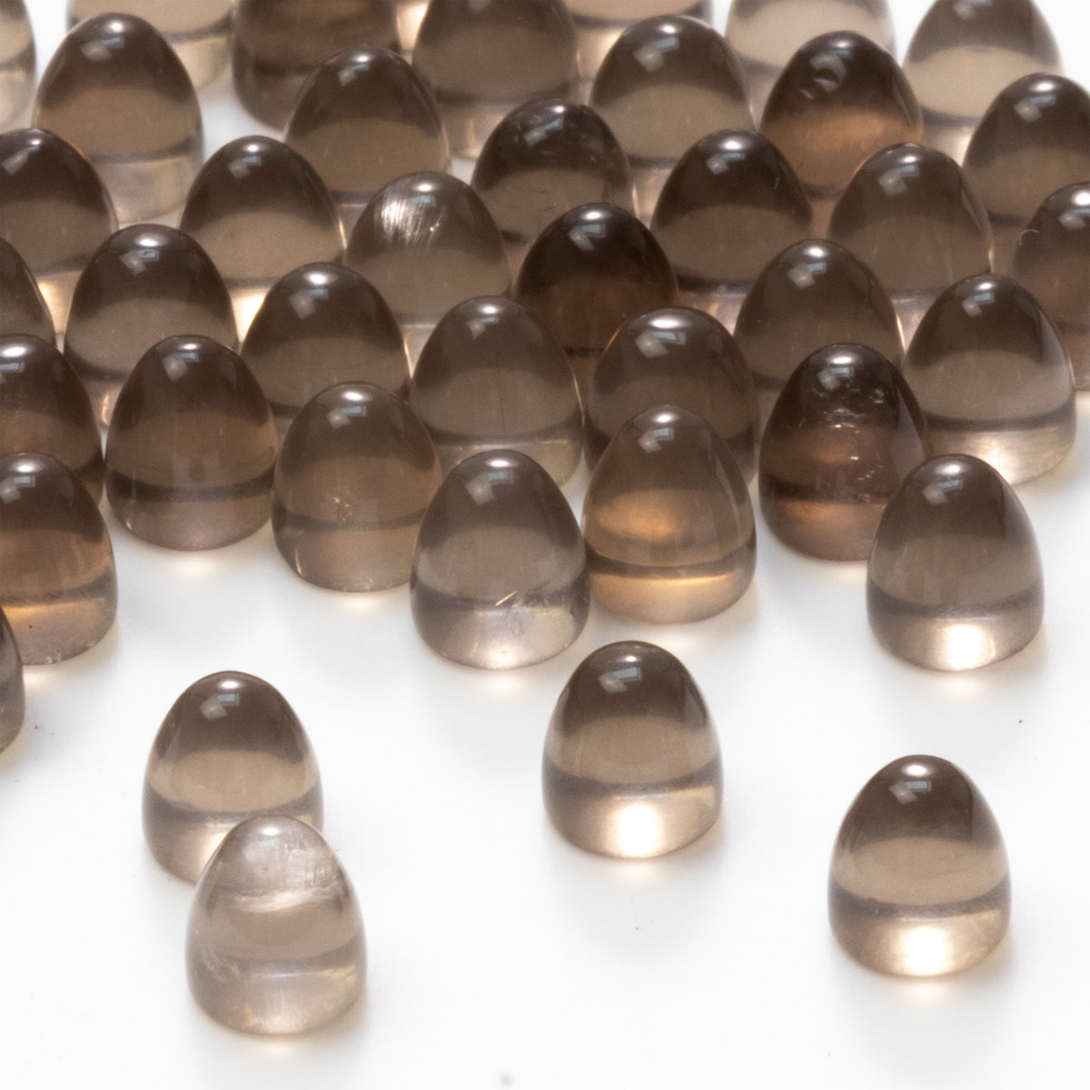 Smoky Quartz Bullet Shaped Cabochons Approx 5mm