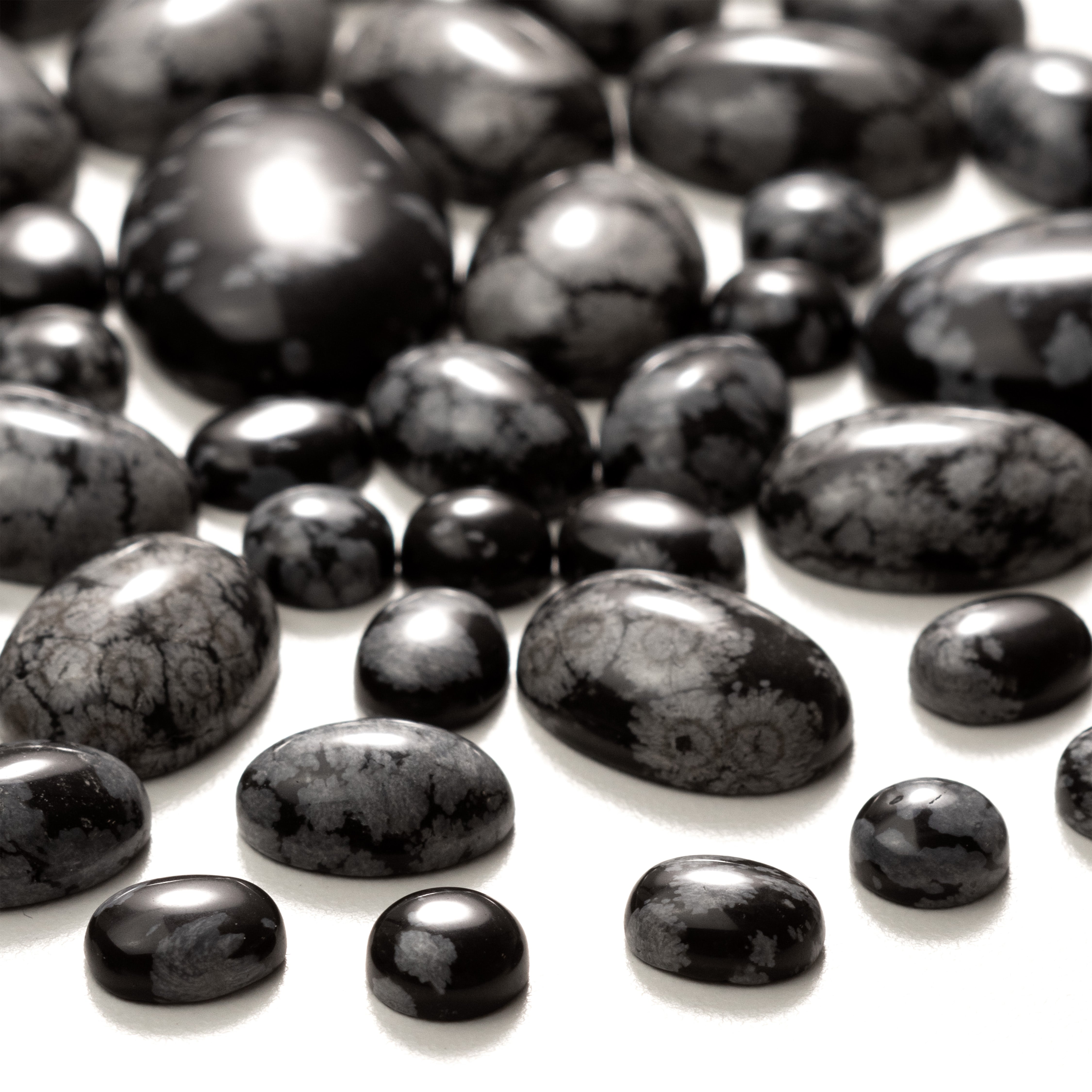 Snowflake Obsidian Cabochons