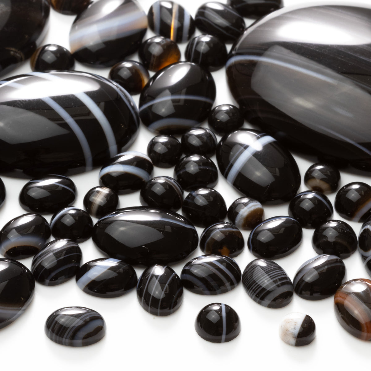 Black Banded Agate Cabochons
