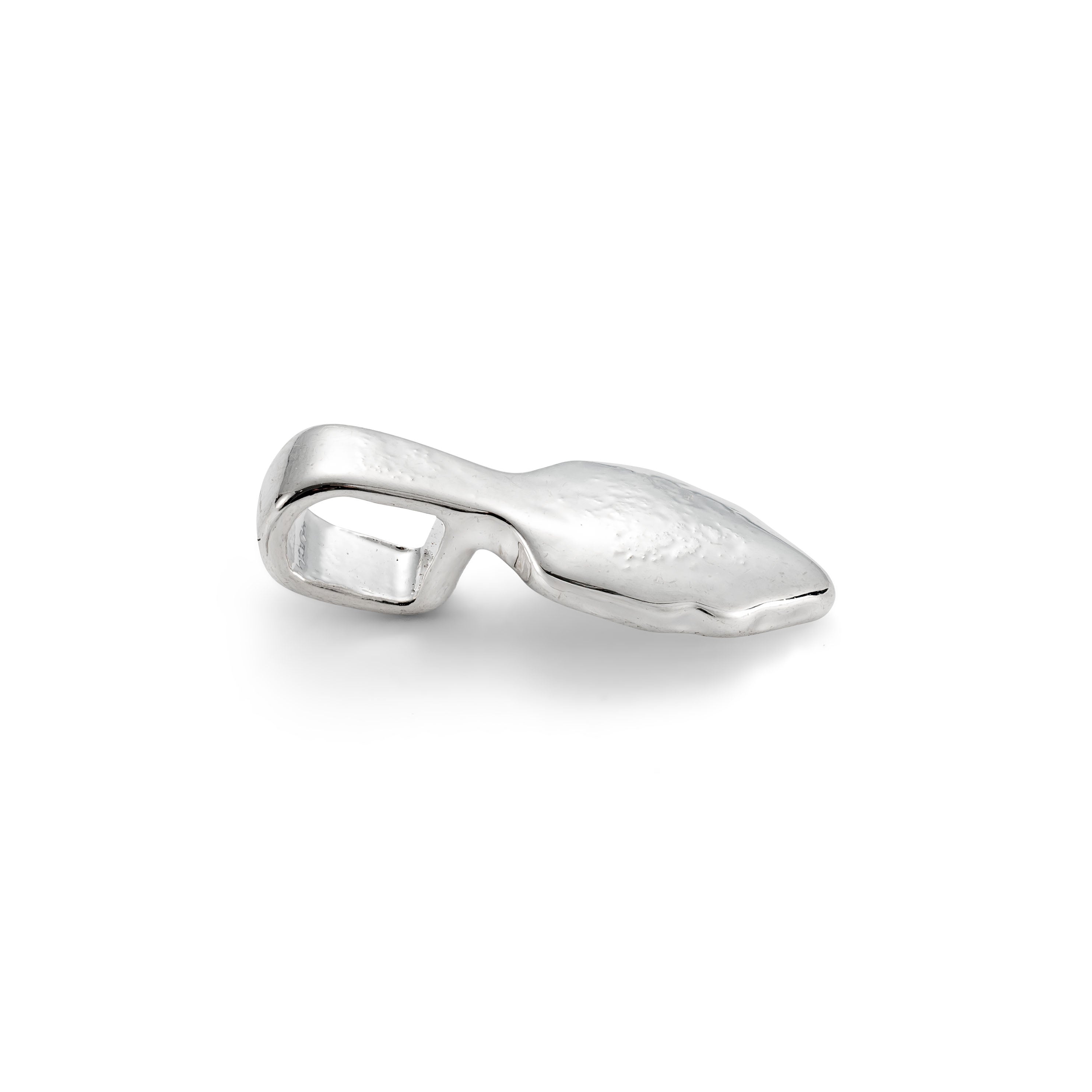 Silver Plated Plain Leaf Design Glue On Bail