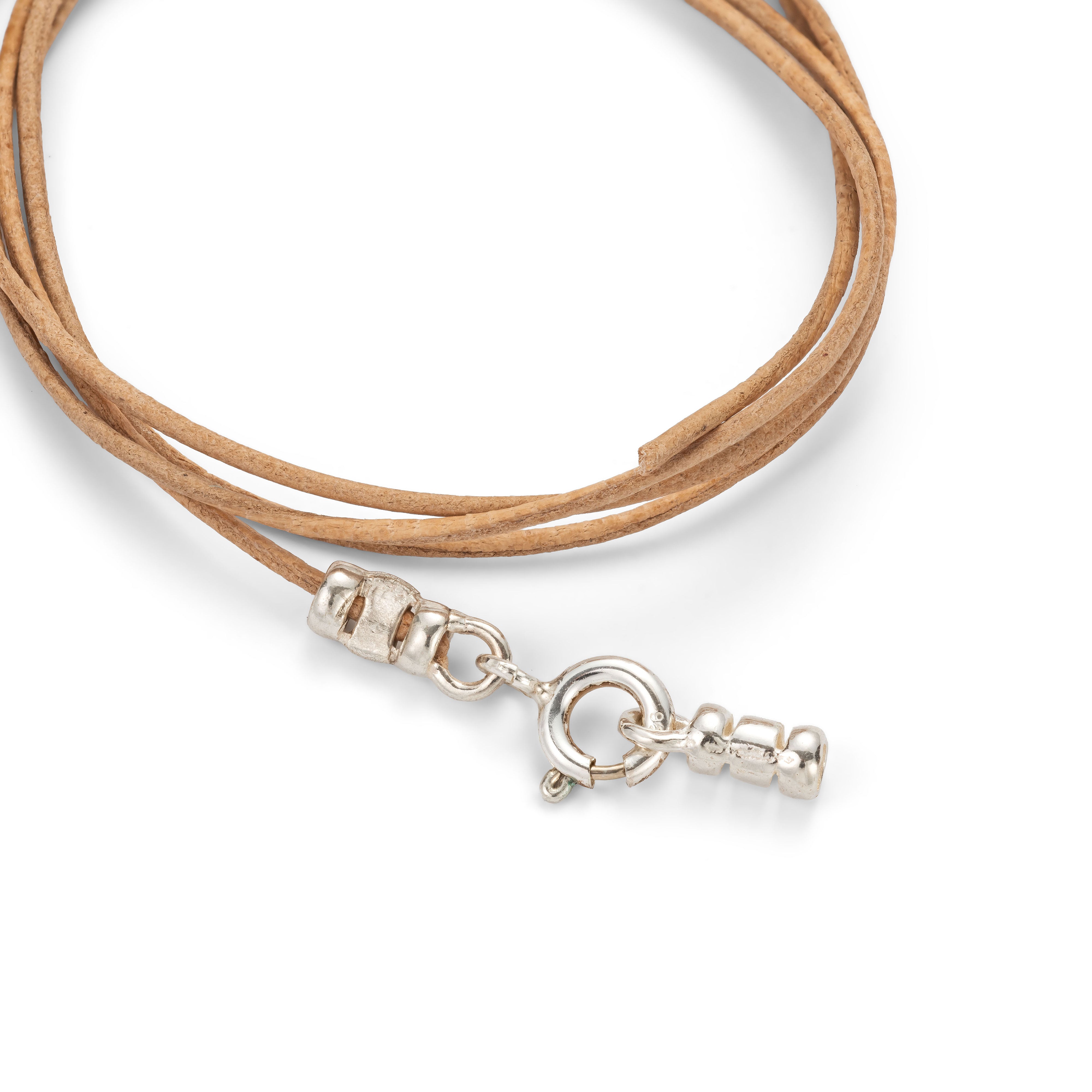 Leather Cord Necklet For Beading With Sterling Silver Findings