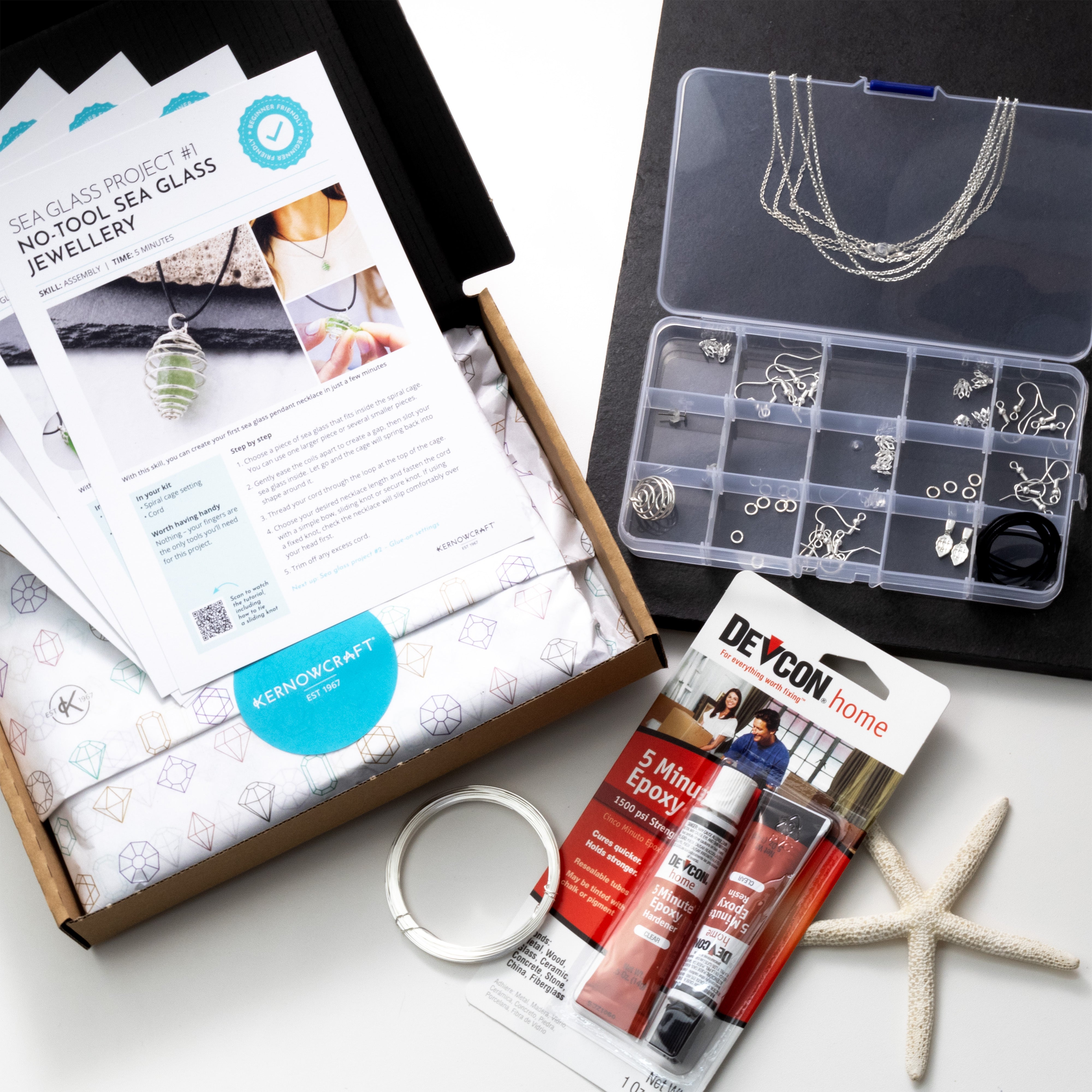 Beginner's Sea Glass Jewellery Making Kit