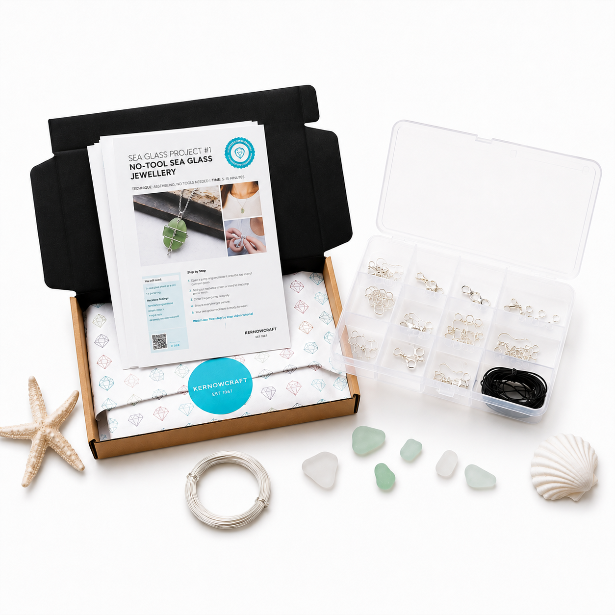 Beginner's Sea Glass Jewellery Making Kit