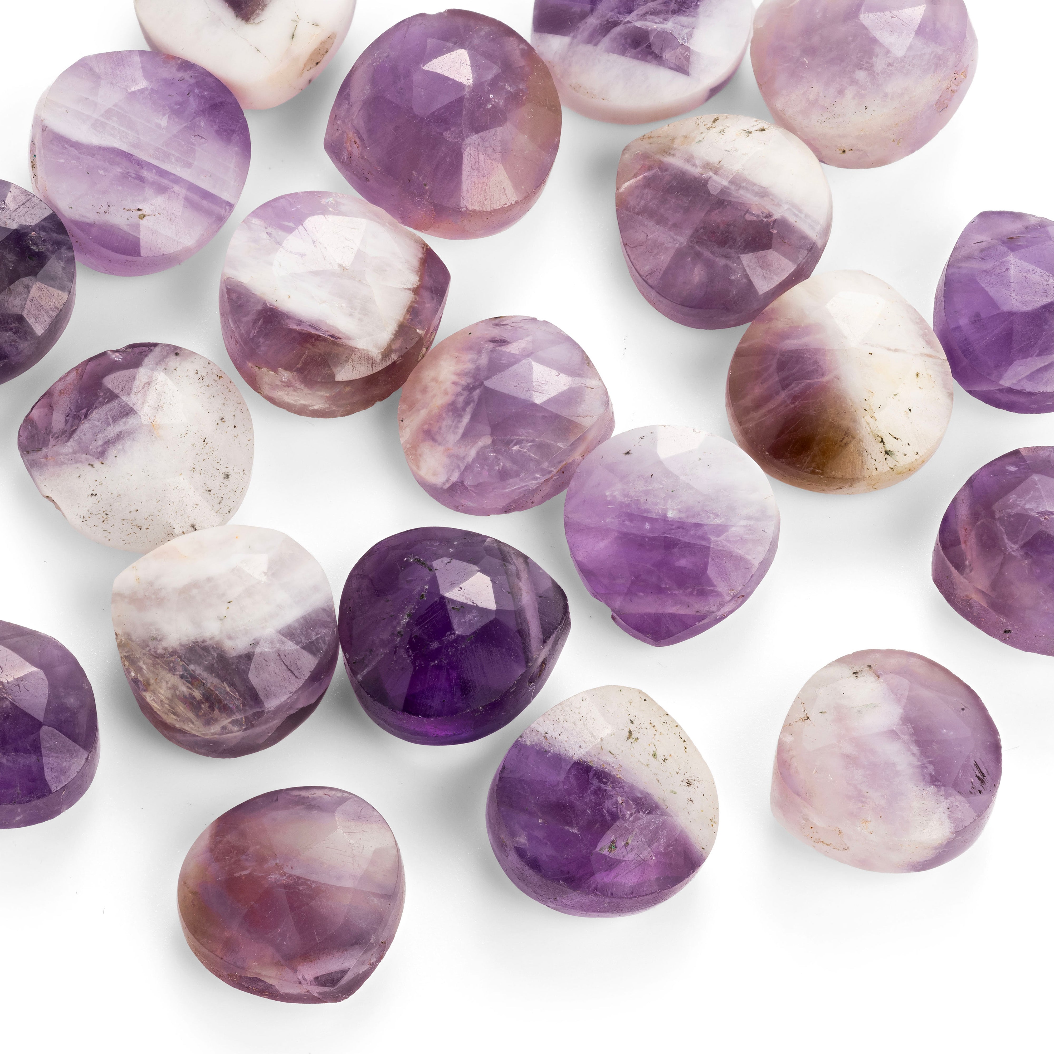 Chevron Amethyst Faceted Heart Shaped Briolette Beads Approx 7mm