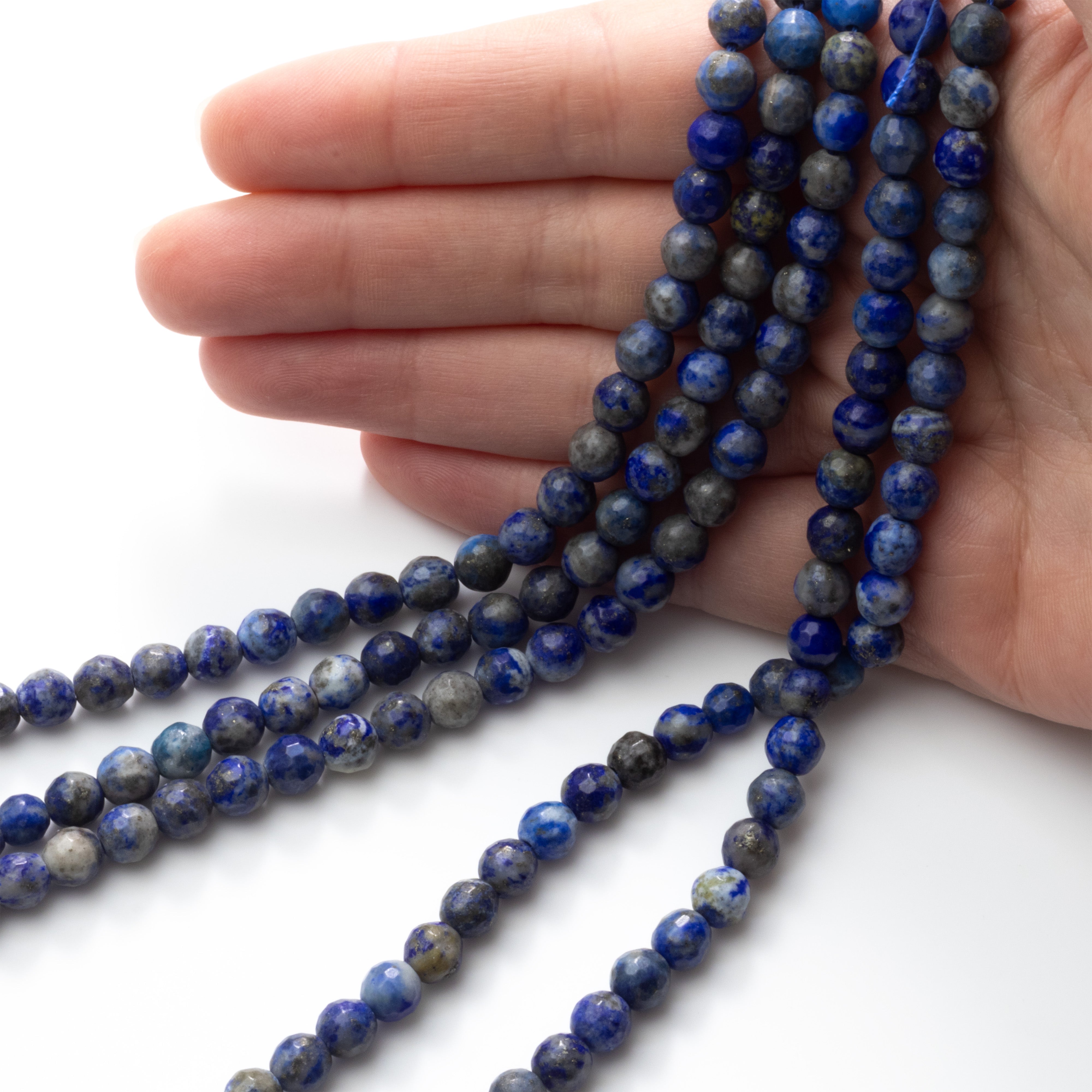 Lapis Lazuli Faceted Round Beads