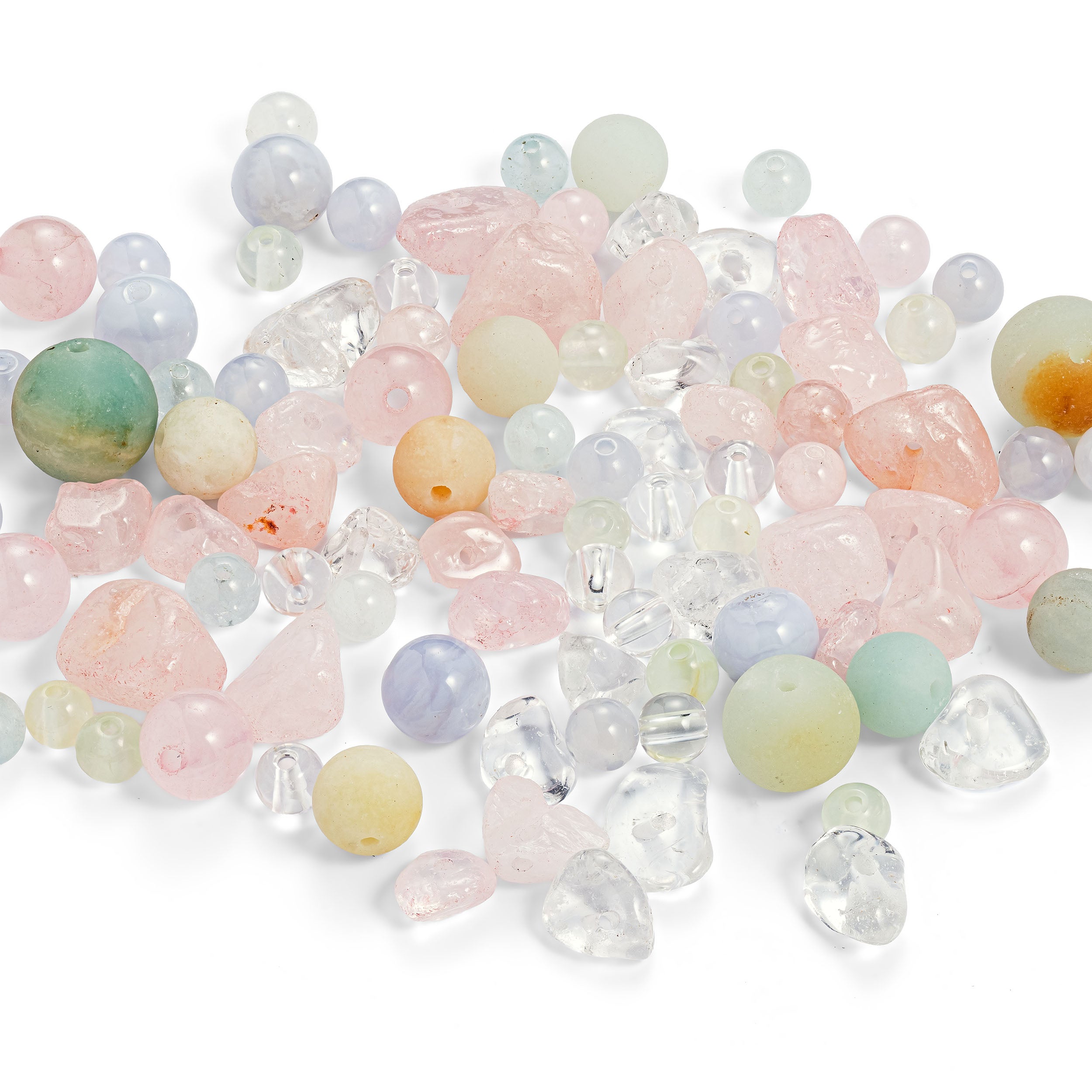 Mixed Pastel Gemstone Bead Pack Approx 20g
