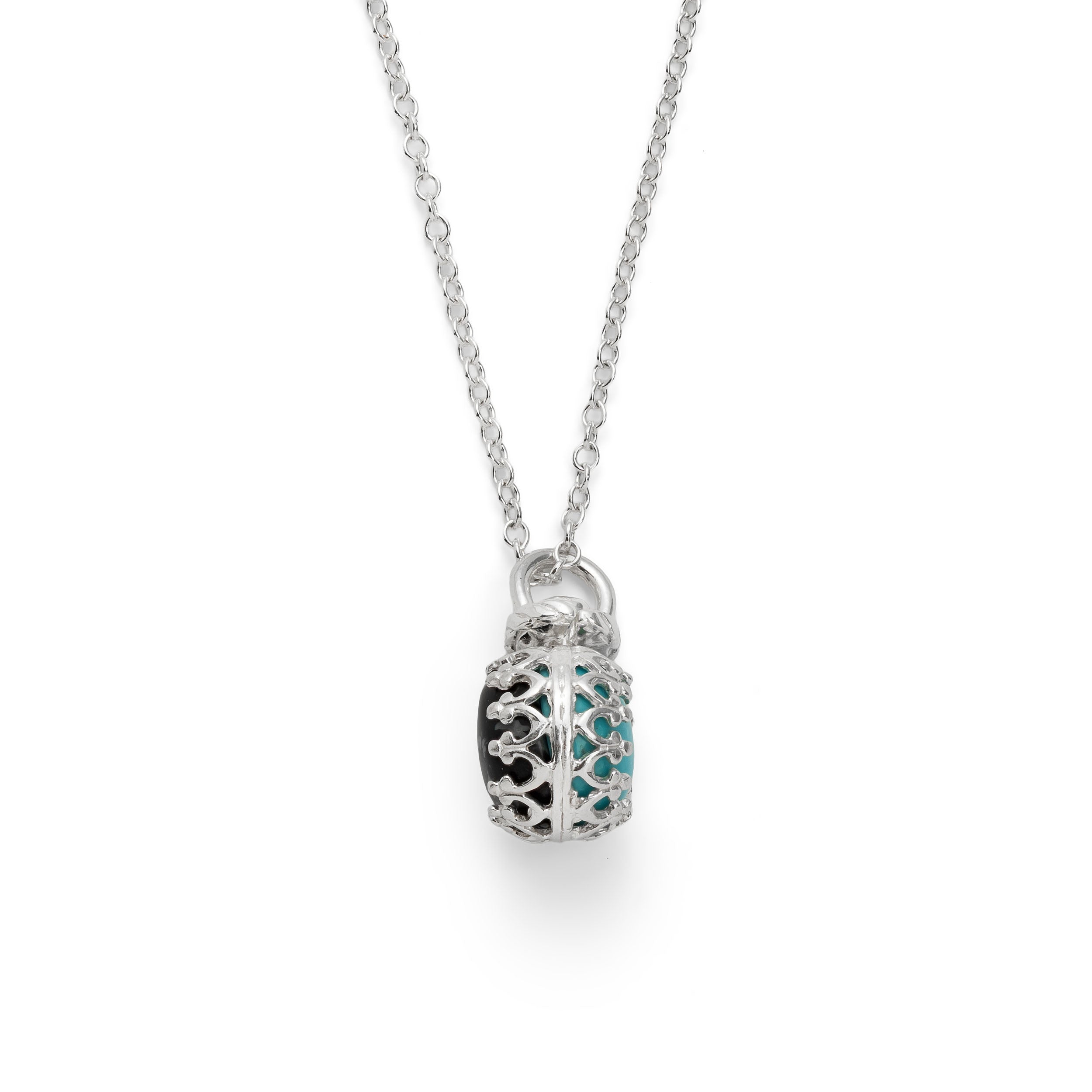Sterling Silver Double-sided Gallery Wire Pendant Setting