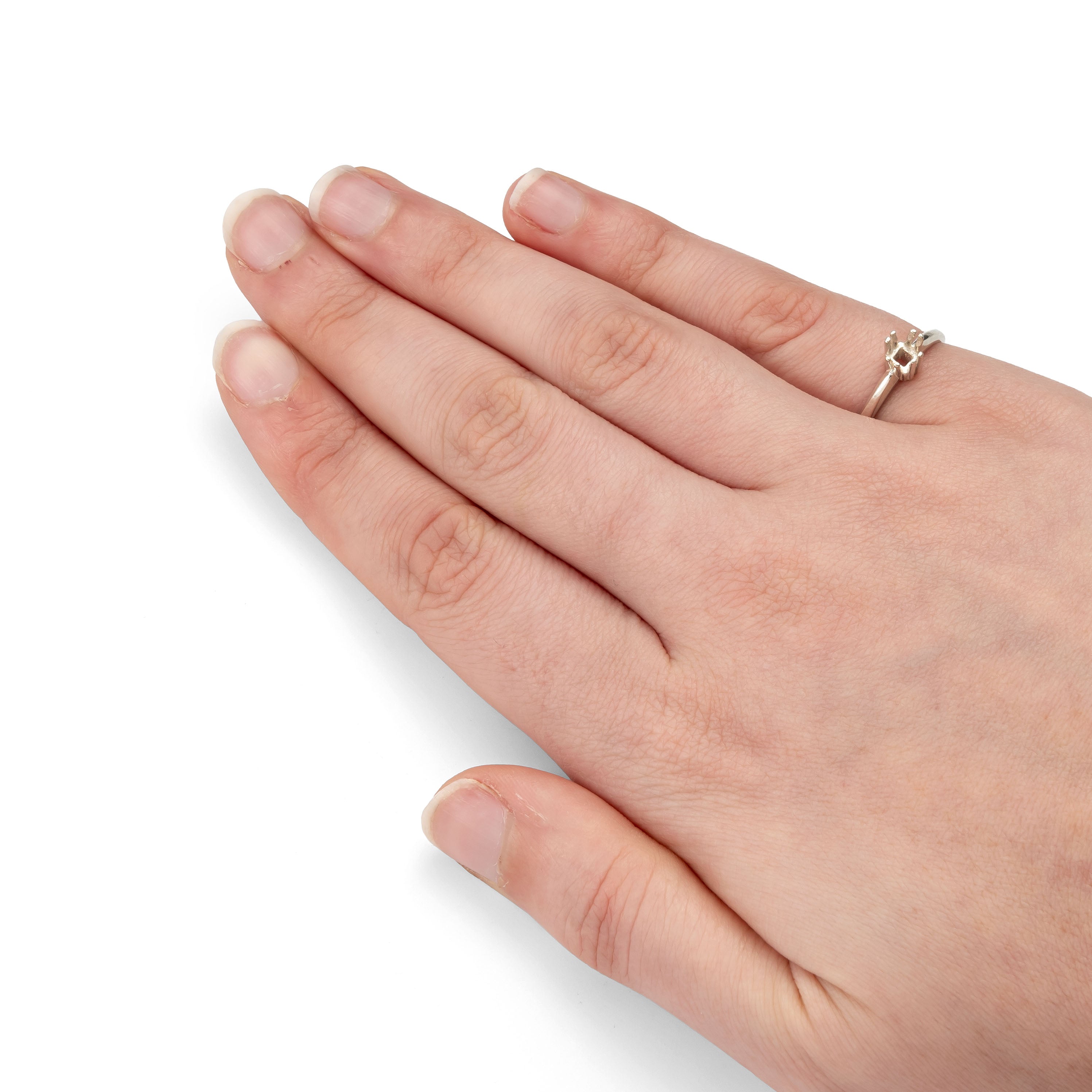 Sterling Silver Claw Ring For 5mm Square Faceted Stone