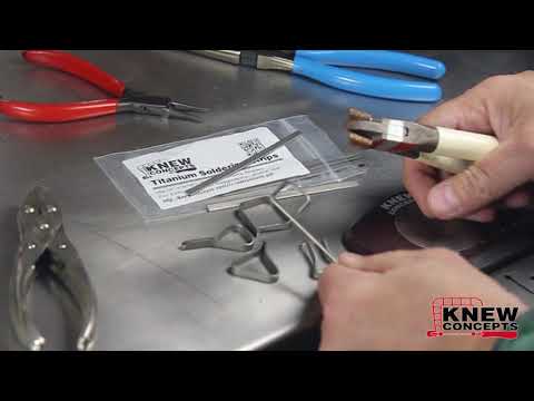 Shaping and forming the Knew Concepts Titanium Soldering Strips into clamps for jewelry and crafts.