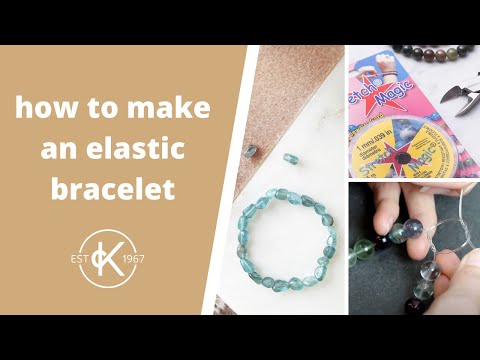 How To Make A Bead Bracelet With Stretch Magic/Elastic Cord | Kernowcraft